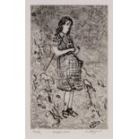 Anthony Gross CBE, RA (1905-1984)"Shepherdess"Signed, inscribed proof, etching, 18cm by 12cm
