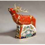 A Royal Crown Derby paperweight, 'Sherwood Stag Paperweight', designed by John Ablitt and