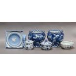A group of 20th century ceramics, including: three pieces of Royal Copenhagen, four Wedgwood