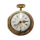 A gilt metal verge pair cased pocket watch, signed Thos Gardner, LondonMain spring and hair spring