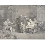 After David Wilkie RA (1785-1841) ''The Blind Fiddler'' Gilt framed engraving, 38.5cm by 50cm