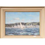 Peter Orr (20th century) ''The Start - N.D. Yacht Club'' Signed oil on board, 45cm by 60cm