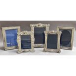 Five Various Elizabeth II Silver Photograph-Frames, by Carrs of Sheffield Ltd., Four 1992 and One