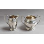 A George V Silver Cream-Jug and Sugar-Bowl, by Alexander Clark and Co. Ltd., Birmingham, 1913,