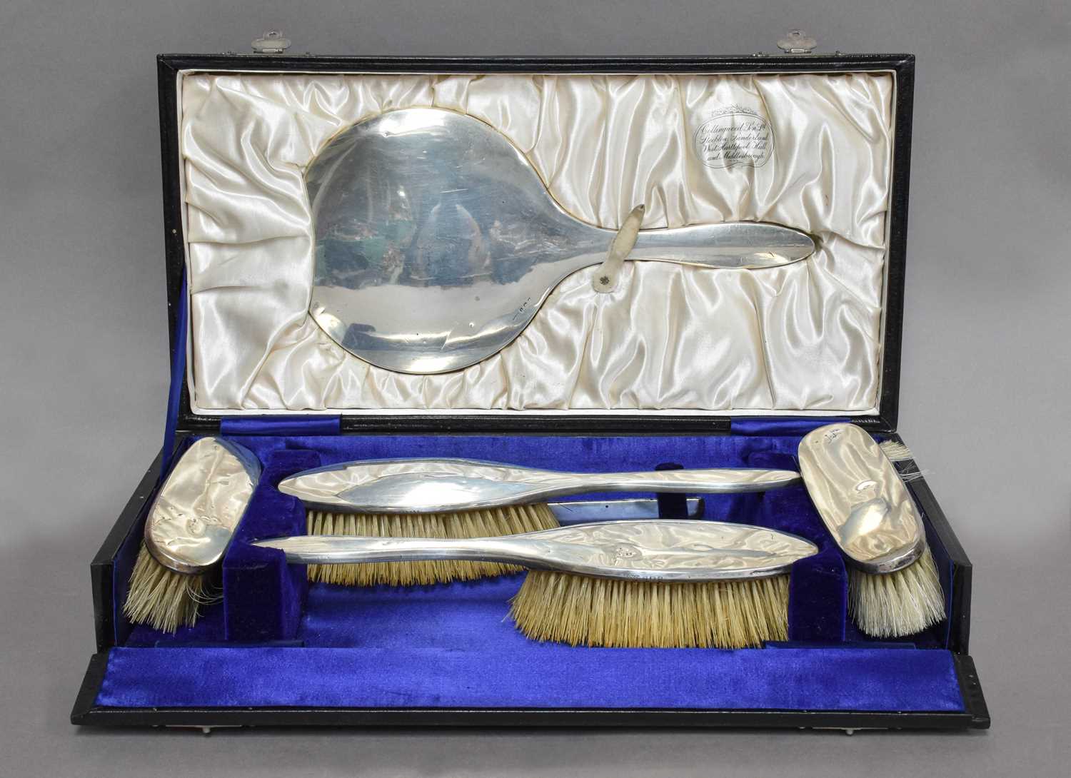 A Collection of Assorted Silver and Silver Plate, including: a cased dressing-table set; 8 various - Image 2 of 2