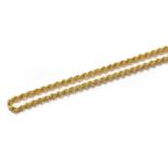 An 18 carat gold rope twist chain, length 90cmGross weight 21.5 grams.