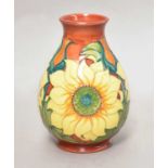 Moorcroft pottery sunflower pattern vaseGood condition. No damage or restoration. Free from crazing.