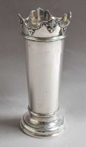 A Victorian Silver Vase, by Charles Stuart Harris, London, 1900, tapering cylindrical and on