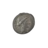 ♦Roman Republic, Silver Denarius 54 BC, moneyer Q. Servilius Caepio Brutus (= Marcus Junius