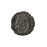 ♦Roman Republic, Bronze As, post-reform period, circa 189-179 BC, obv. double laureate head of