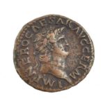 Roman Imperial, Nero (54-68AD) Æ As, Rome Mint, struck 66 AD, obv. IMP NERO CAESAR AVG GERM,