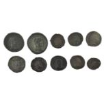 ♦50 x Roman Imperial, Base Metal Coins comprising: 26 x antoniniani, folles, centenionales, as &