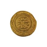 ♦Fatmid Caliphs of Egypt, Gold Dinar of Al-Mustansir AH427-487 (1036-1094AD), diameter 24mm,