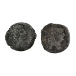 2 x Roman Imperial, Province of Alexandria seemingly Nero (54-68AD) Billon Tetradrachmas: Year 11 (