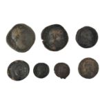 13 x Roman Imperial AE, to include: Domitian (81-96AD) As, obv. IMP CAES DOMT AVG GERM COS XII