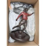 A David Beckham bronzed composite figure, limited edition 881/1500, boxed and with certificate,