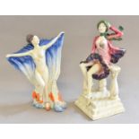 Kevin Francis figures: ' Chantelle' and 'La Brise', produced by Peggy Davies Ceramics, boxed (2)