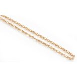 A 9 carat gold fancy link chain, length 75.5cmGross weight 21.0 grams.