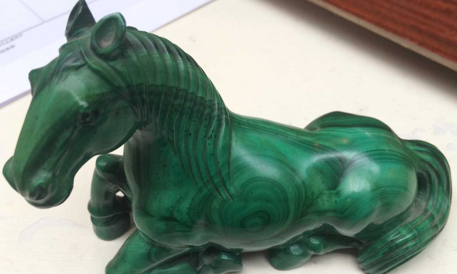 A 19th century Chinese famille rose dish, a modern Chinese carved malachite model of a recumbant - Image 20 of 20