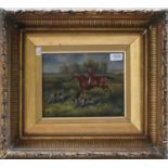 T* Holt (19th Century) Mounted huntsman and hounds Signed, oil on board, together with four