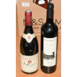 Domaine Joseph Faiveley, 1999 Gevrey-Chambertin (one bottle), Fettlers Rest 2005 Shiraz (one bottle)