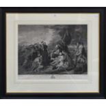 After Benjamin West PRA (1738-1820) "The Death of General Wolfe" Engraving, 48cm by 61cm