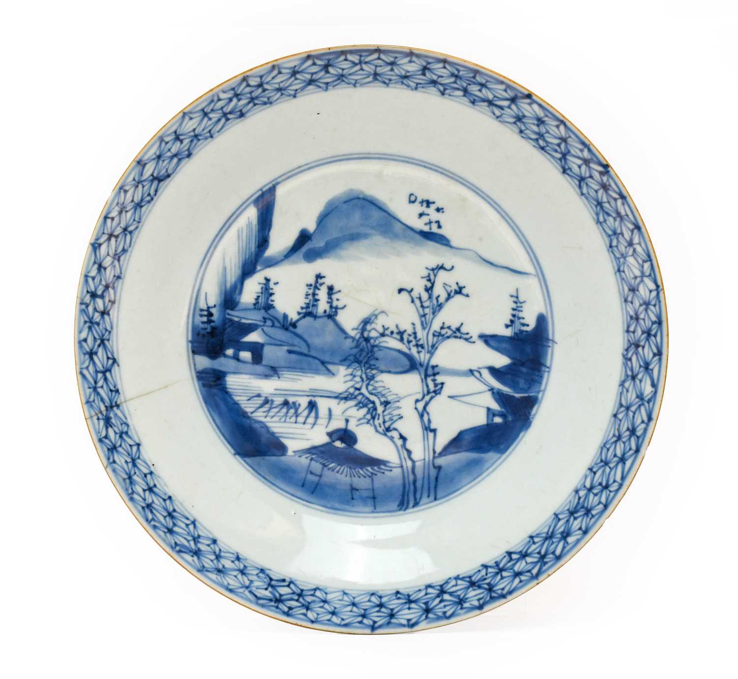 A Chinese Porcelain Plate, Qianlong, of octagonal form, painted in underglaze blue probably after an - Image 7 of 22