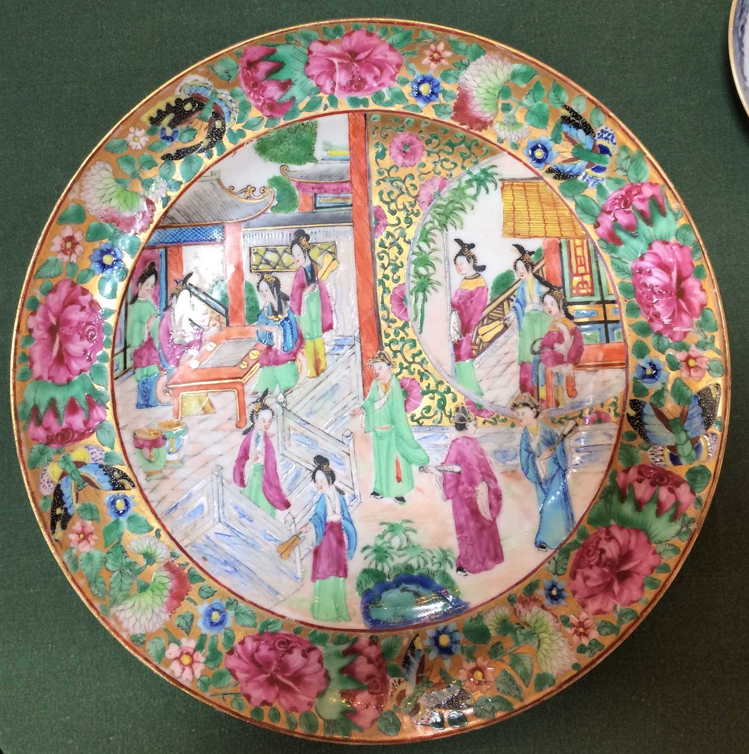 A Chinese Canton Decorated Persian-Market Plate, circa 1855, typically painted in famille rose - Image 3 of 13