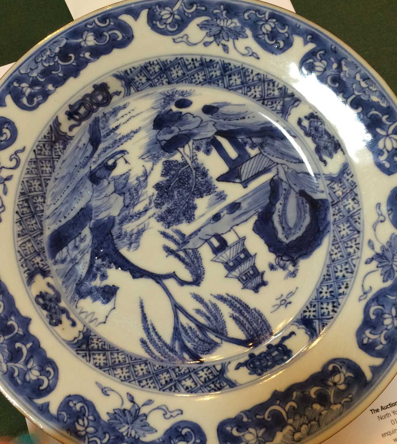 A Chinese Porcelain Plate, Qianlong, of octagonal form, painted in underglaze blue probably after an - Image 18 of 22