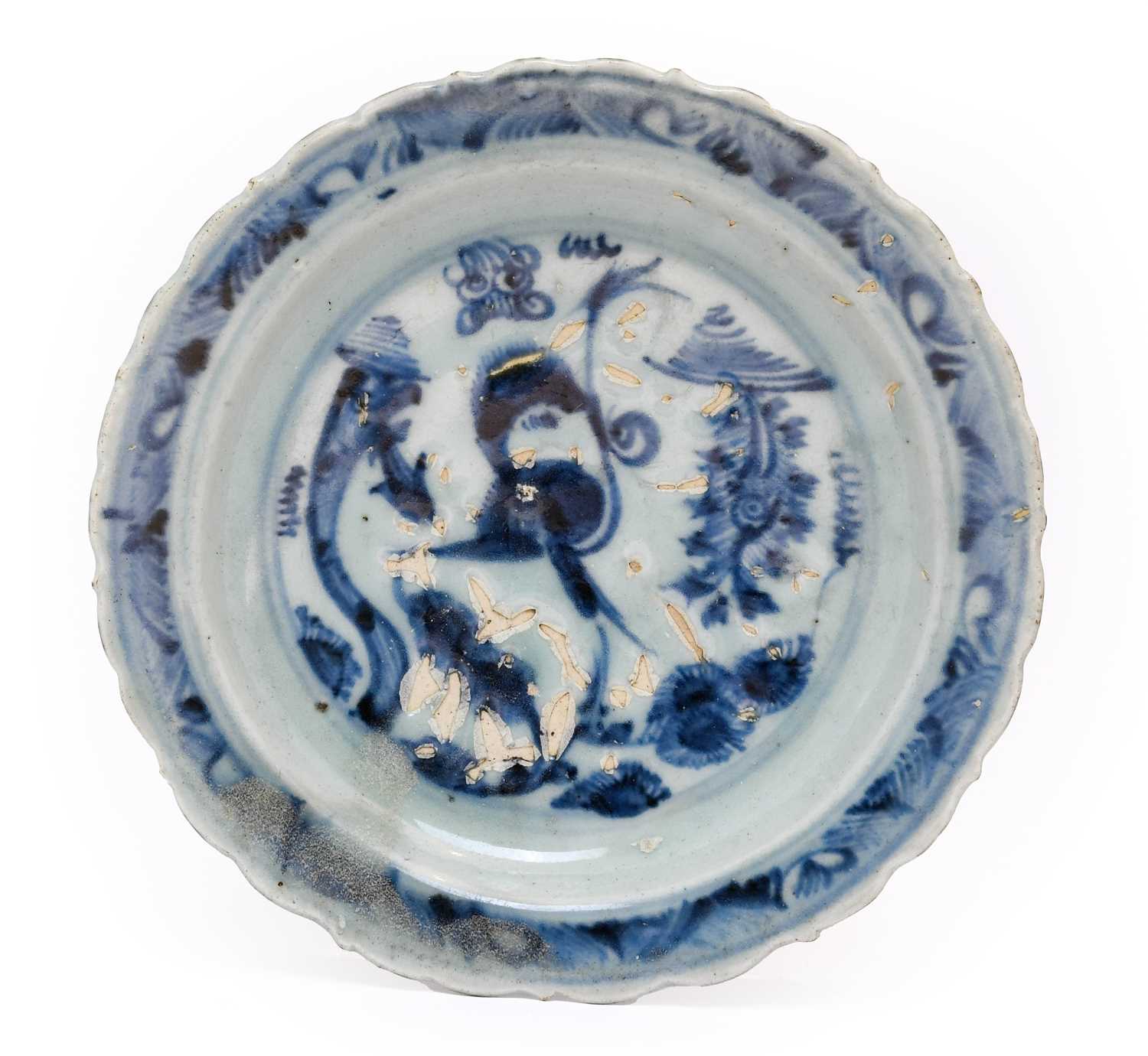 A Chinese Kraak Porcelain Dish, early 17th century, typically painted in underglaze blue with - Image 4 of 5