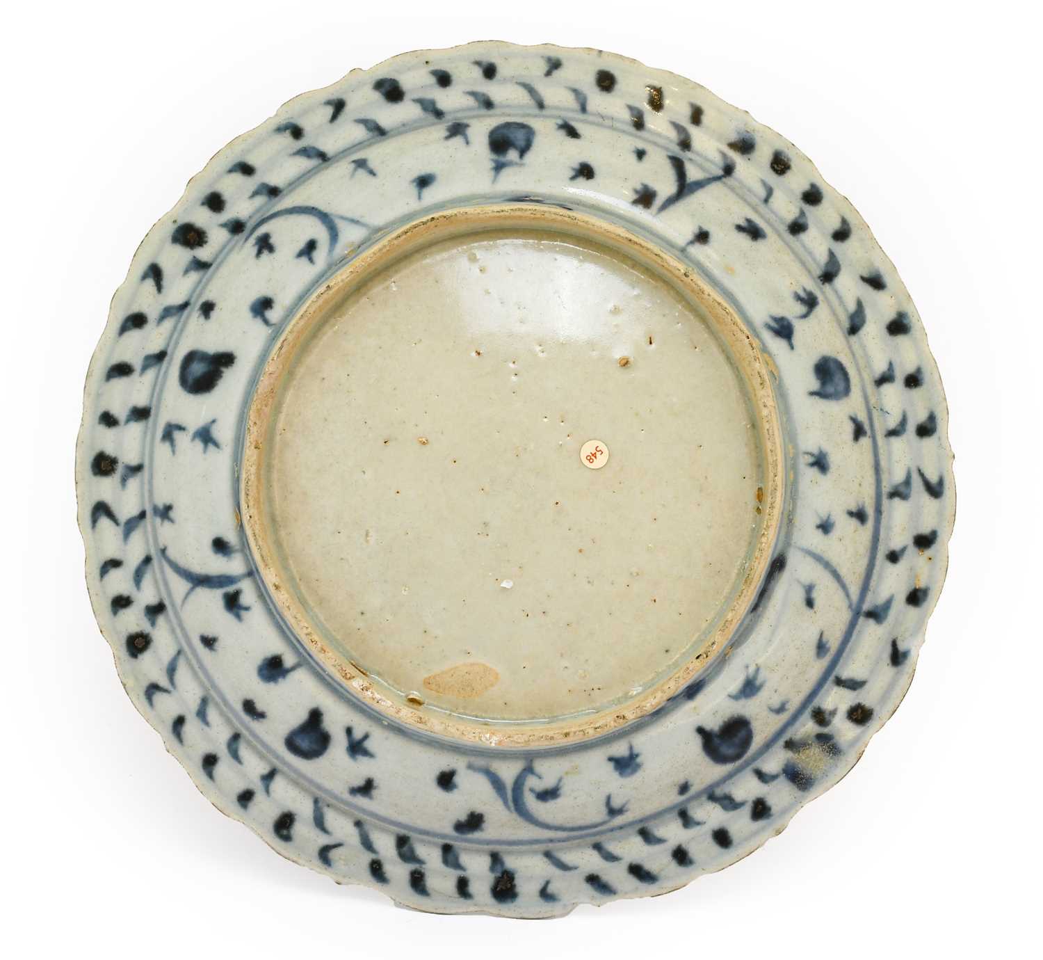 A Chinese Kraak Porcelain Dish, early 17th century, typically painted in underglaze blue with - Image 5 of 5