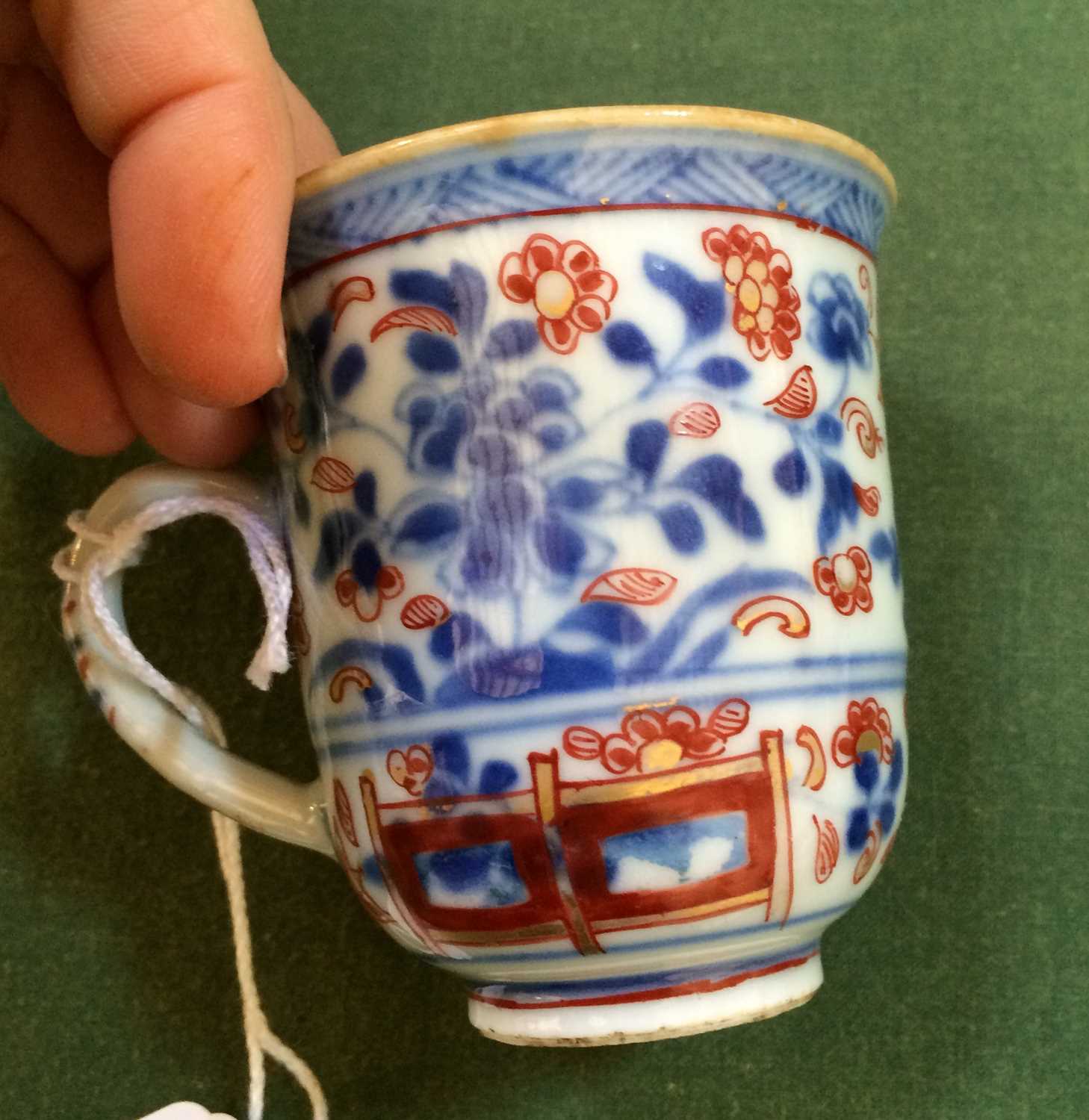 An English-Decorated Chinese Porcelain Coffee Cup, Qianlong, painted in iron-red with scroll - Image 37 of 53