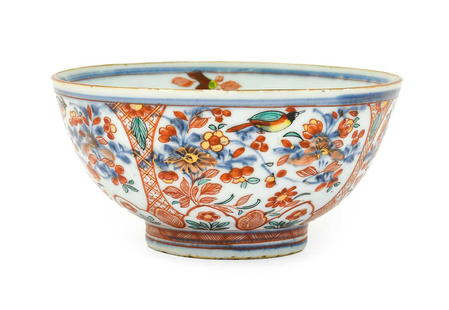 A Dutch-Decorated Chinese Porcelain Bowl, 1st half 18th century, the interior painted with a - Image 3 of 7