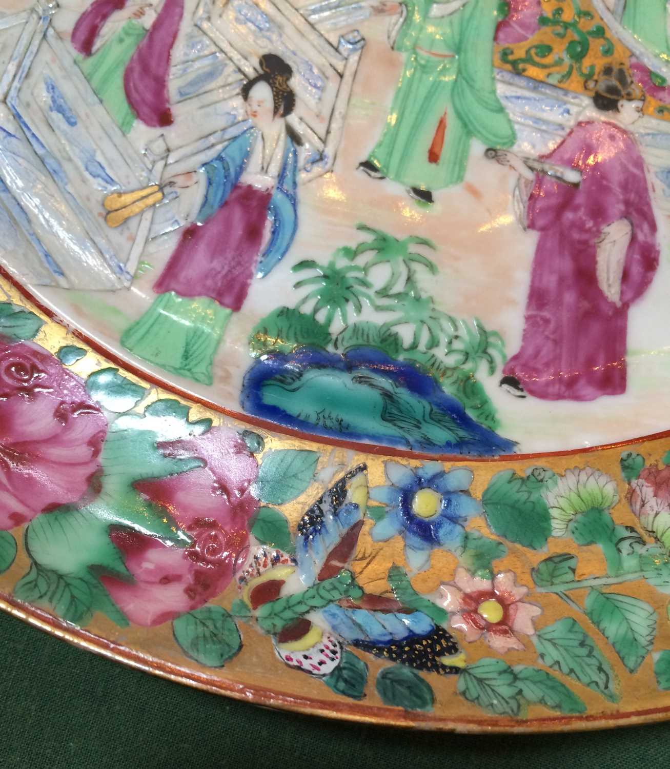 A Chinese Canton Decorated Persian-Market Plate, circa 1855, typically painted in famille rose - Image 7 of 13