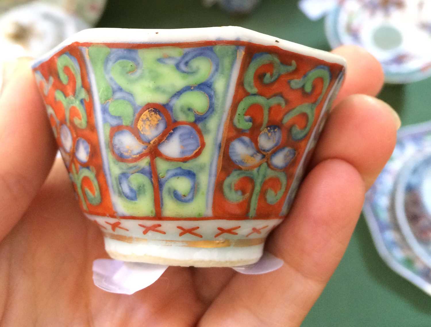 An English-Decorated Chinese Porcelain Coffee Cup, Qianlong, painted in iron-red with scroll - Image 30 of 53