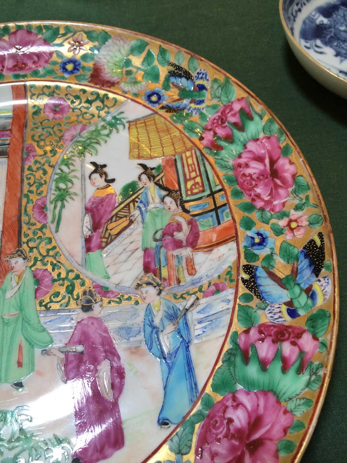 A Chinese Canton Decorated Persian-Market Plate, circa 1855, typically painted in famille rose - Image 12 of 13