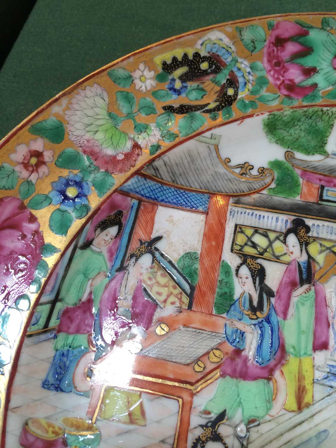 A Chinese Canton Decorated Persian-Market Plate, circa 1855, typically painted in famille rose - Image 10 of 13