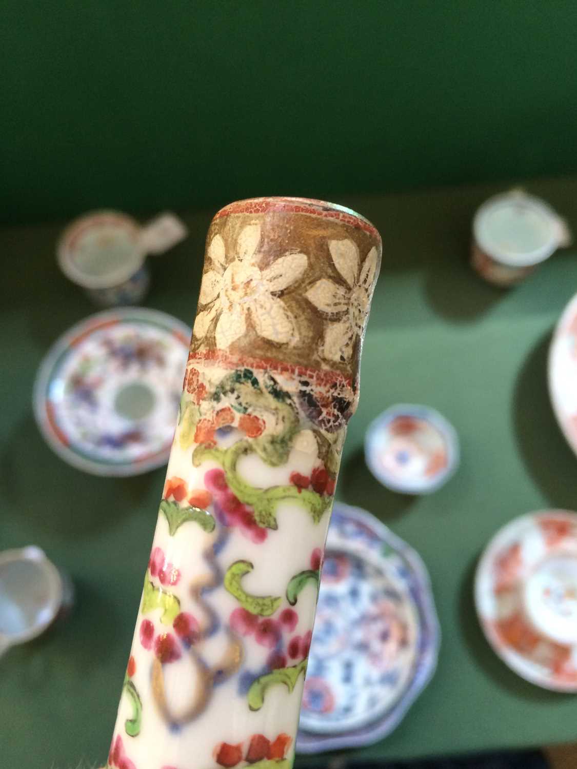 An English-Decorated Chinese Porcelain Coffee Cup, Qianlong, painted in iron-red with scroll - Image 52 of 53