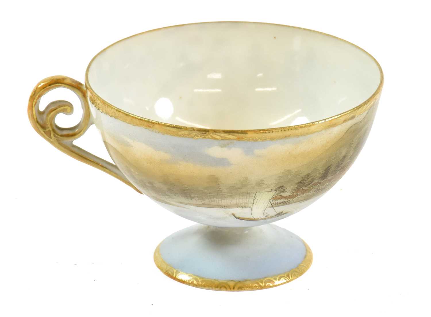 A Kutani Porcelain Teapot and Cover, circa 1900, of ovoid form, painted, printed and gilt with a - Image 13 of 64