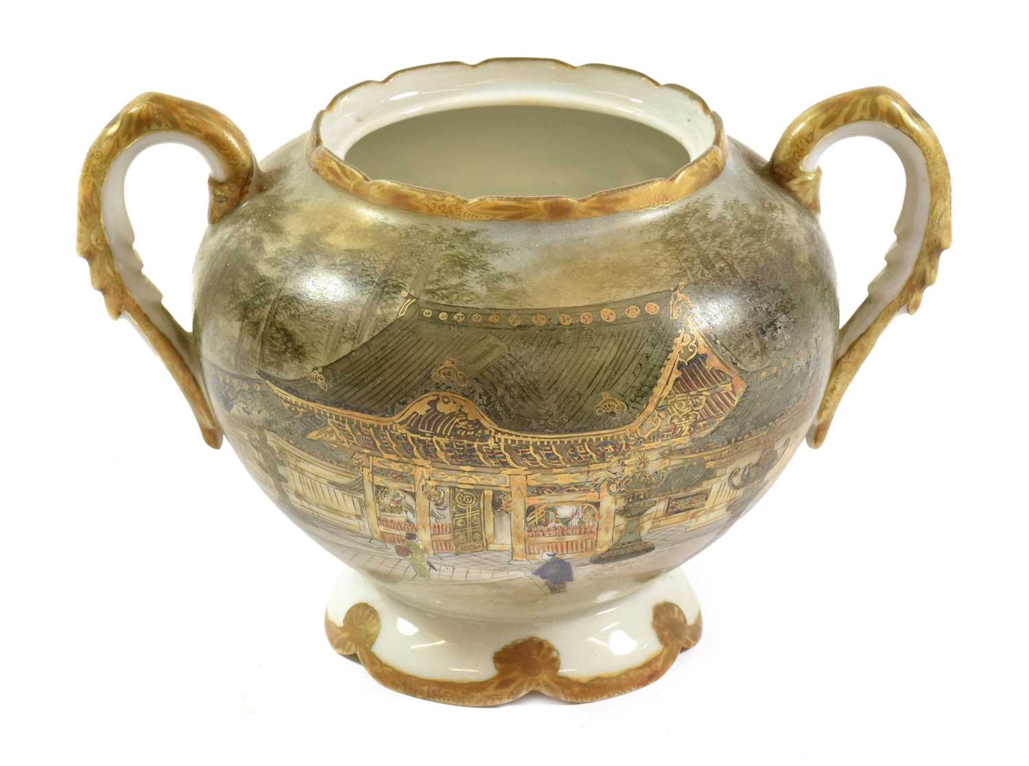 A Kutani Porcelain Teapot and Cover, circa 1900, of ovoid form, painted, printed and gilt with a - Image 4 of 64