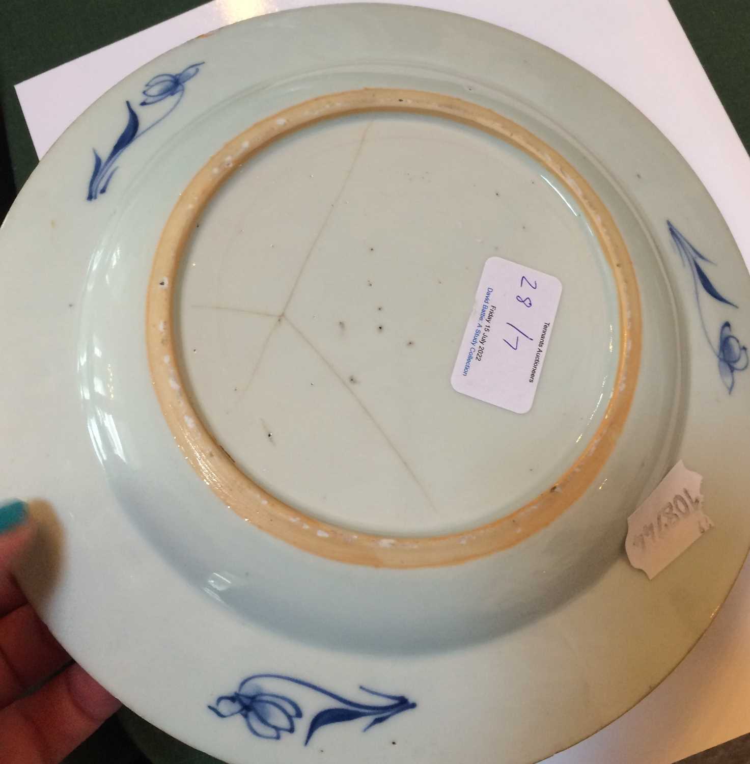 A Chinese Porcelain Plate, Qianlong, of octagonal form, painted in underglaze blue probably after an - Image 17 of 22