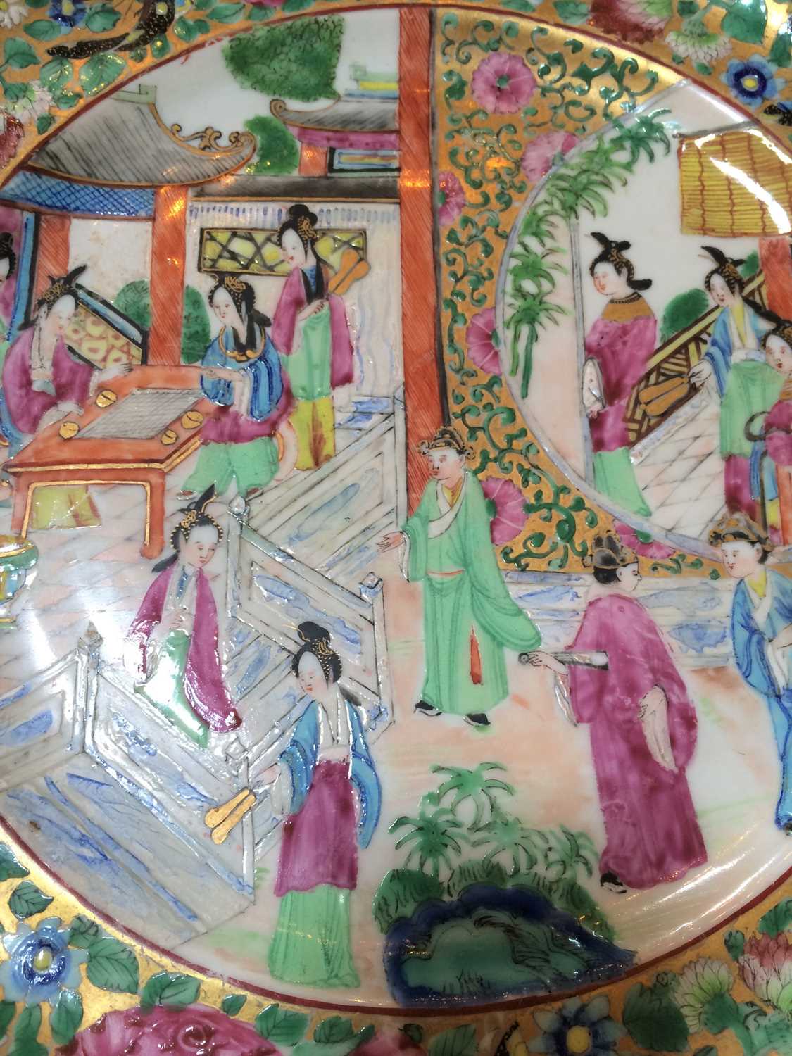 A Chinese Canton Decorated Persian-Market Plate, circa 1855, typically painted in famille rose - Image 8 of 13