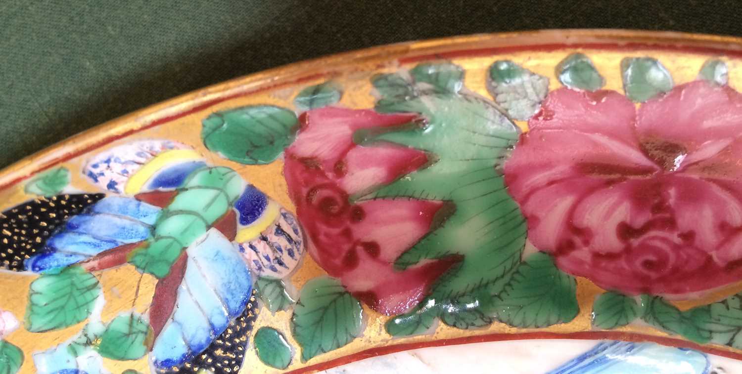 A Chinese Canton Decorated Persian-Market Plate, circa 1855, typically painted in famille rose - Image 5 of 13