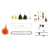 A Quantity of Costume Jewellery, including three Butler and Wilson bead necklaces and a matching