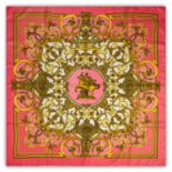 Hermès Silk Scarf, Les Tuileries Designed by Joachim Metz, inspired by the famous gardens of the