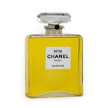 Chanel No.19 Large Advertising Display Dummy Factice, the clear glass bottle with faceted corners