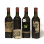 Château Lafite Rothschild 1948 Pauillac (four half bottles)labels in poor condition, one badly
