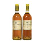 Château de Fargues, Lur-Saluces, 1980 Sauternes (two bottles)