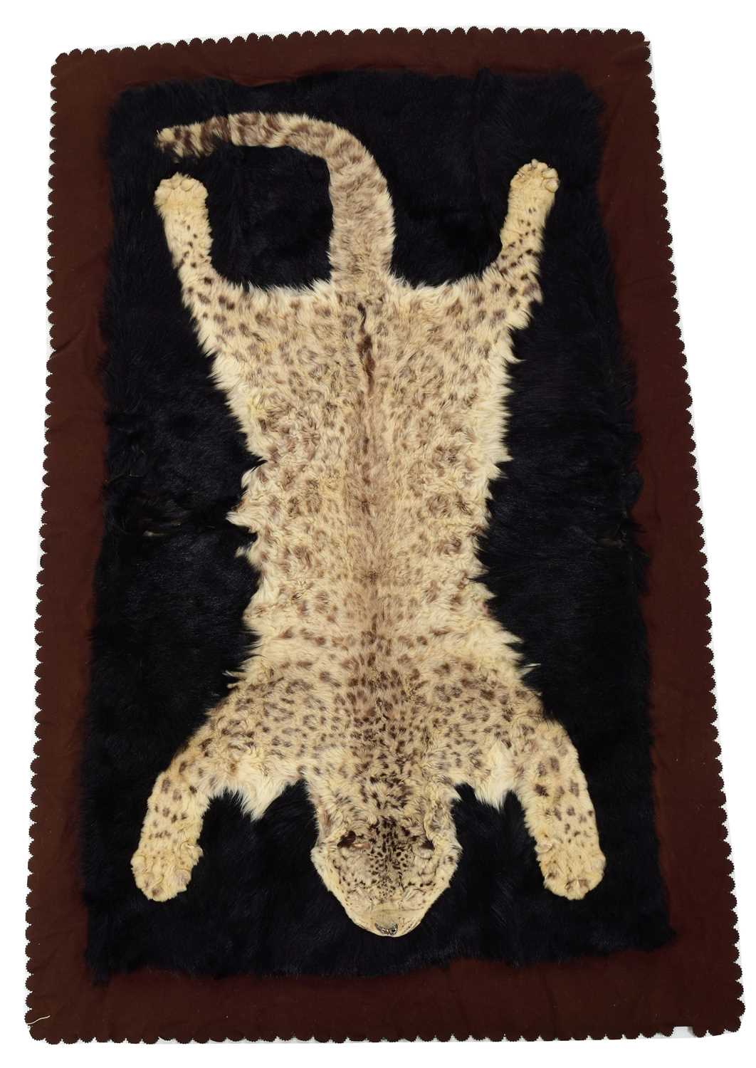 Taxidermy: A Rare Snow Leopard Skin Rug / Carriage Blanket (Panthera uncia), circa 1920-1930, by - Bild 6 aus 6