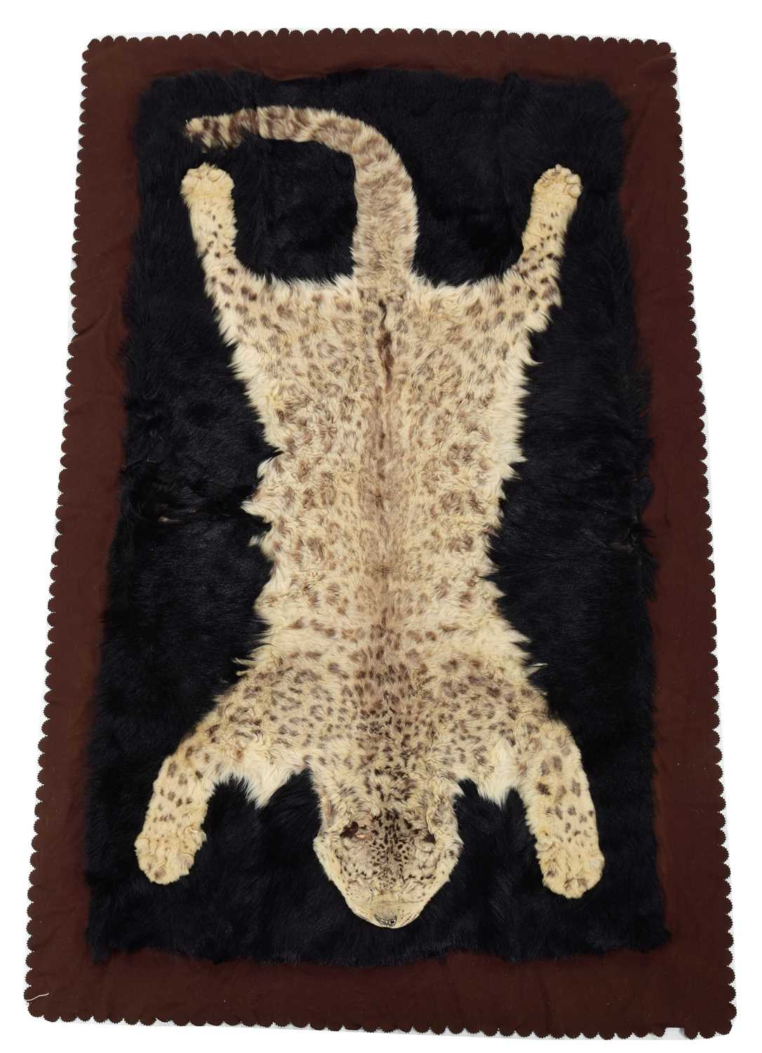 Taxidermy: A Rare Snow Leopard Skin Rug / Carriage Blanket (Panthera uncia), circa 1920-1930, by - Bild 5 aus 6